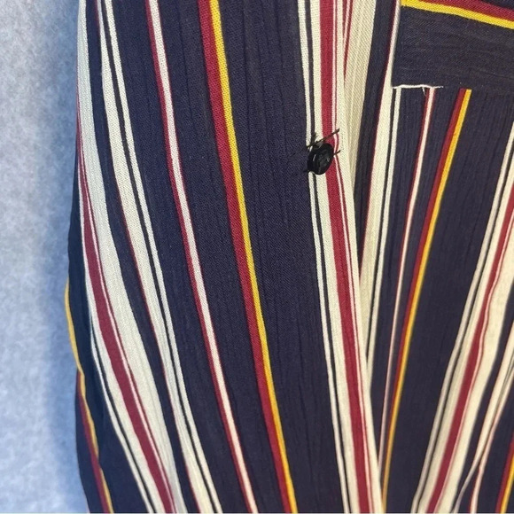 Andree by Unit Western Cowgirl Embroidered Striped Pop Over Henley Top - Picture 4 of 6